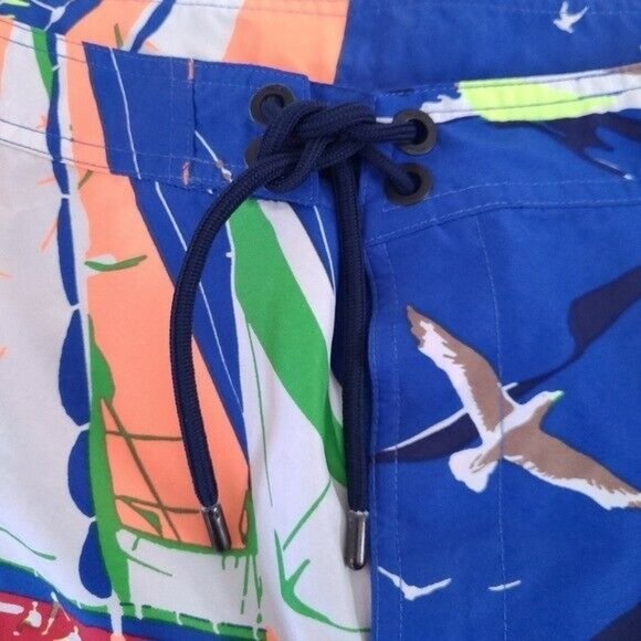 RLX Ralph Lauren Mens Swim Trunks Board Shorts Size 38 Sail Boats - Picture 6 of 7